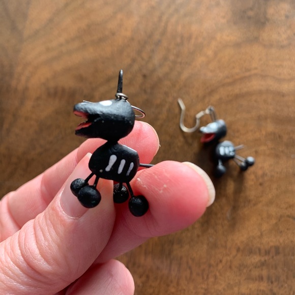 DAY OF THE DEAD DOG EARRINGS - Picture 4 of 5